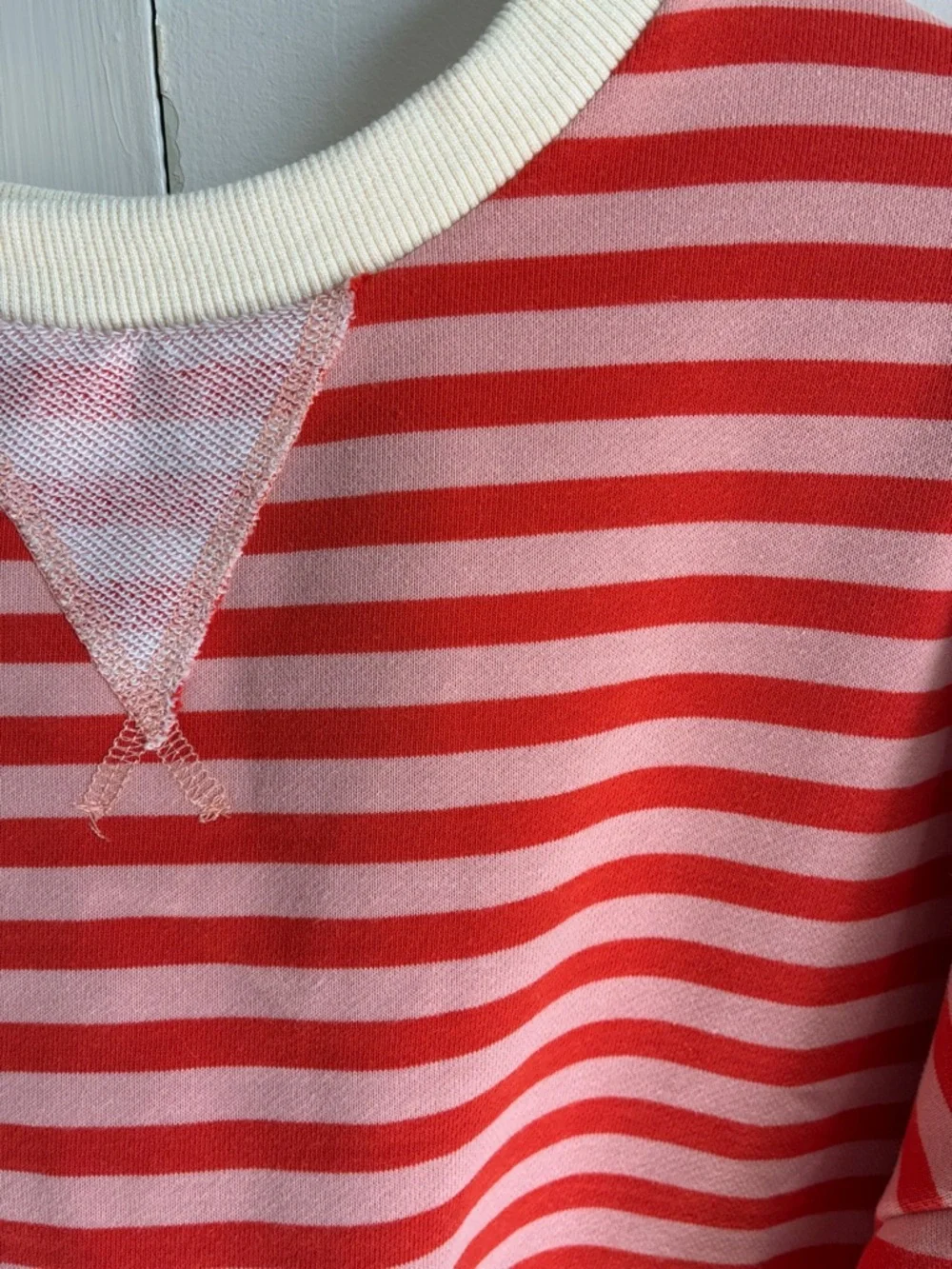 UEU Oversized Striped Crewneck Long Sleeve Color Block Pullover
Sweatshirt - Picture 4 of 8